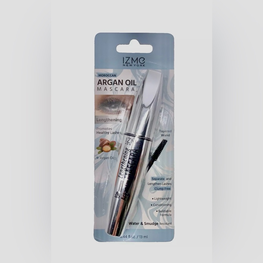 IZME Argan Oil Lengthening Mascara Black Buildable Water & Smudge Resistant